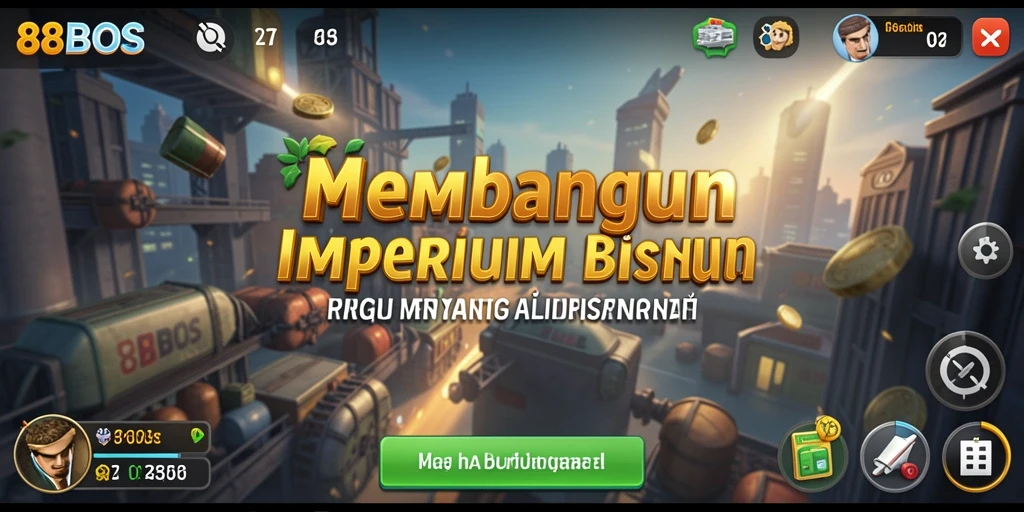 Tampilan gameplay seru dalam 88BOS yang menunjukkan pengelolaan bisnis.