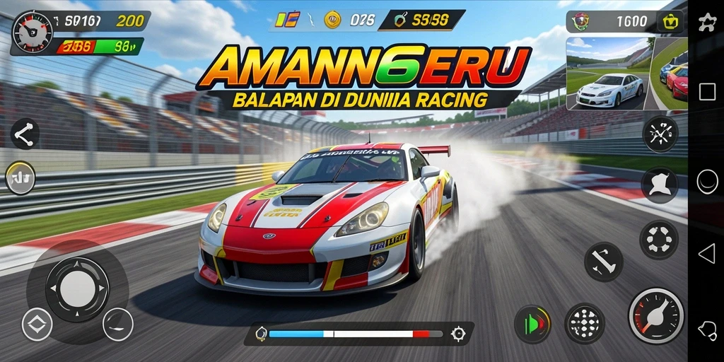 Gameplay seru balapan mobil di AMAN69.