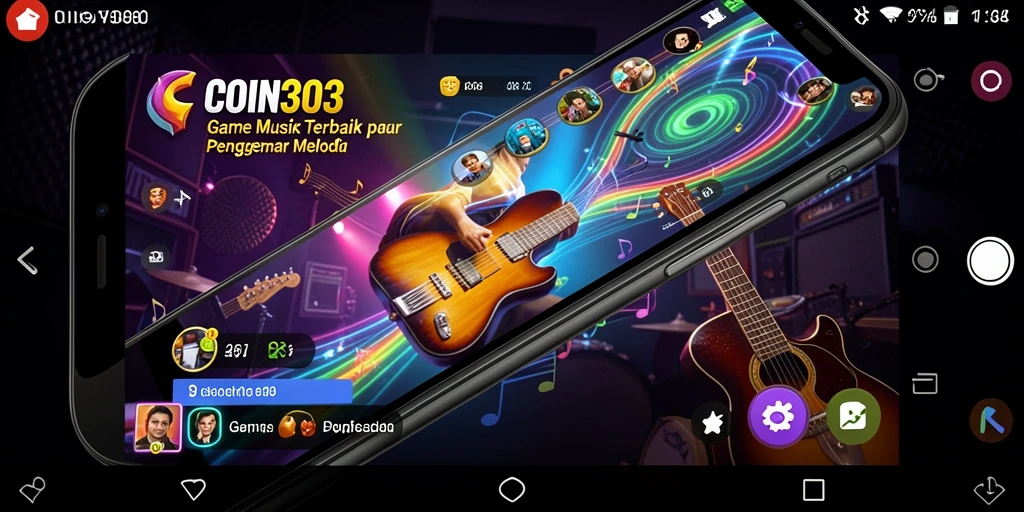 Screenshot gameplay COIN303 menampilkan pemain yang asyik bermain musik.