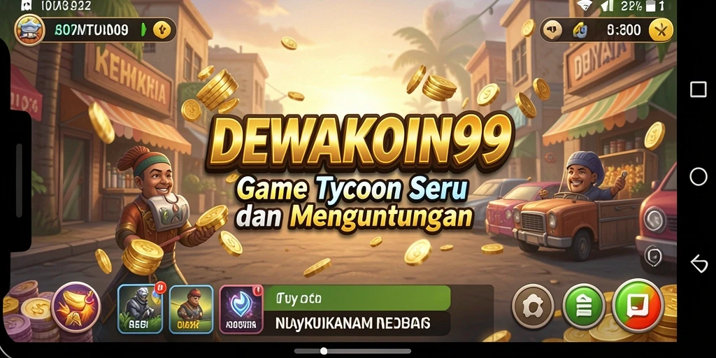 Tampilan gameplay seru DEWAKOIN99 dengan pengelolaan bisnis yang menarik.