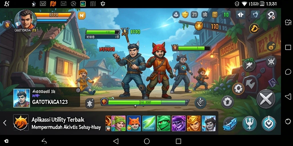 Tampilan screenshot utama GATOTKACA123 dengan fitur manajemen tugas.