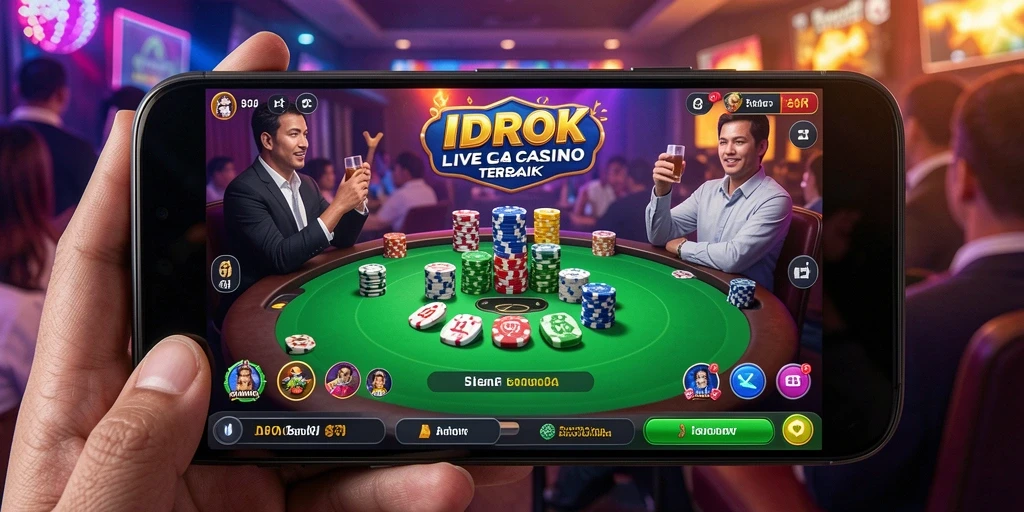 Tampilan gameplay Live Casino yang menarik di IDROK.