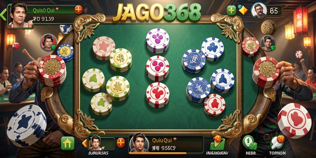 Tampilan gameplay QiuQiu yang seru dan interaktif di JAGO368.