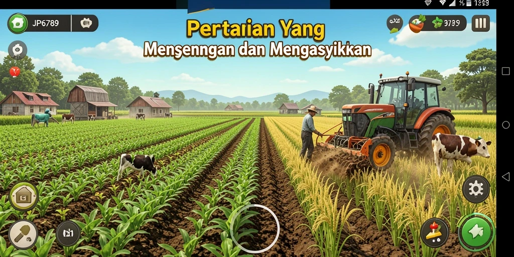 Screenshot JP6789 menampilkan kebun yang rimbun dengan berbagai jenis tanaman.