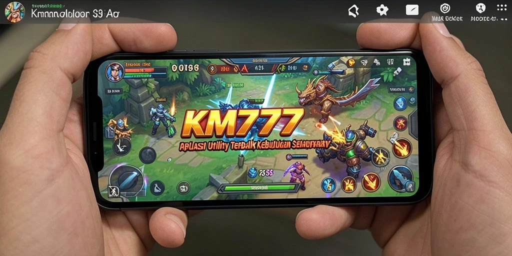 Tangkapan layar KM777 menampilkan fitur-fitur unggulan aplikasi Utility.