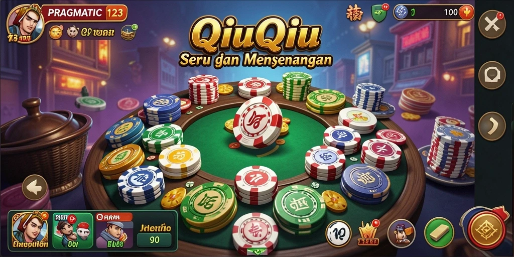 Tampilan menarik dari gameplay QiuQiu di PRAGMATIC123.