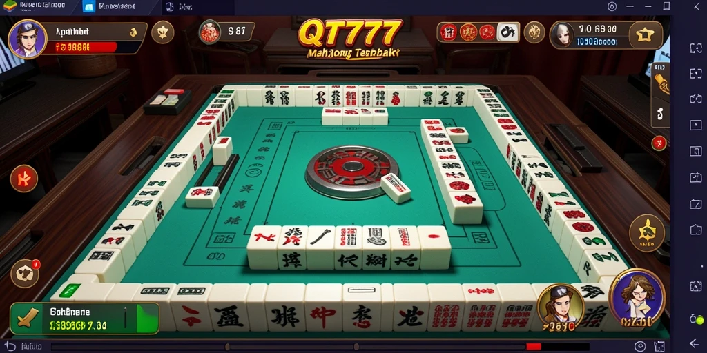 Tampilan gameplay QT777 yang menampilkan aksi seru Mahjong.