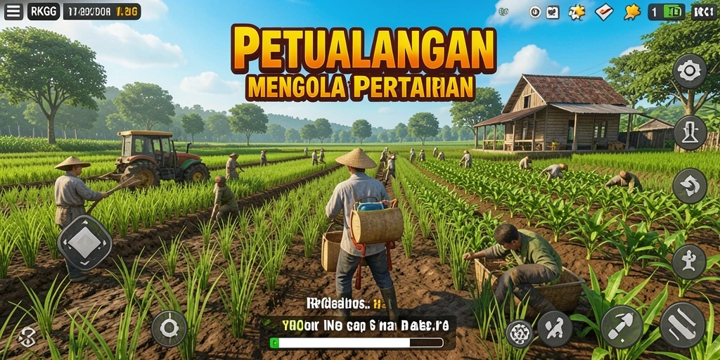 Gameplay seru RKGG dengan petualangan bertani yang menarik.