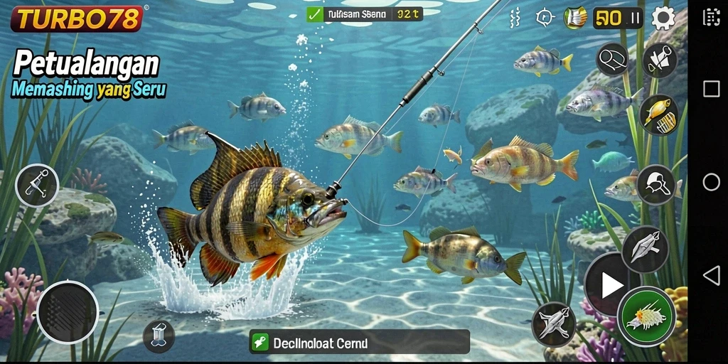Screenshot TURBO78 dengan gameplay memancing yang menarik.
