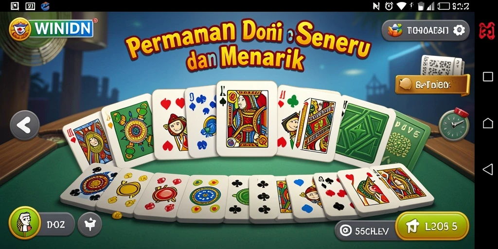 Tampilan gameplay seru dalam WINIDN saat bermain Domino.